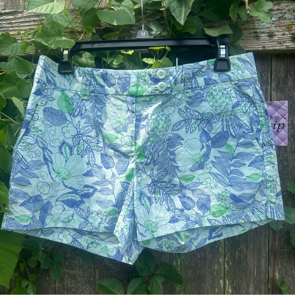 Vineyard Vines Floral Chino Island Green Shorts Size 2